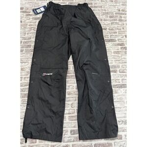 Berghaus Deluge Overtrousers Medium Black Hydroshell Waterproof Pants New Snap